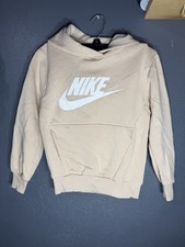 Nike Boys Beige Hoodie  Jogger Pants Set Size L Elastic Waist Drawstring