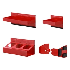Magnetic Toolbox Shelf & Tray Set 4-Piece Cabinet Side Storage Workshop Spray