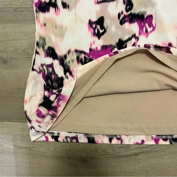 DKNY padded-shoulder abstract pattern shell top, … - image 7