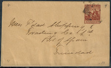 Barbados 1904 Seahorse 1/2d Wrapper to Trinidad w/SHIPPING & COMMISSION AGENTS
