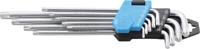 BGS Winkelschlüssel-Satz | extra lang | T-Profil (für Torx) T10 - T50 | 9-tlg.