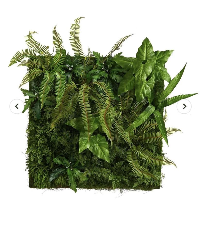 "Panel de pared artificial para sala de estar helechos follaje mixto de 40"" decoración del hogar". Venta al por menor $639 Foto 3 de 3
