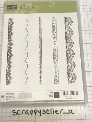 Stampin Up Cling Stamp Set DELICATE DETAILS ...... VERY RARE GENTLY ...