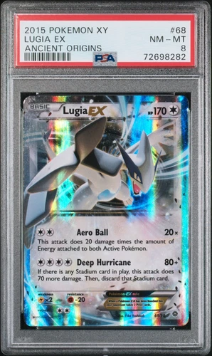 2015 Pokemon XY Ancient Origins Lugia EX Holo FA #68 68/98 PSA 8 Fresh Grade