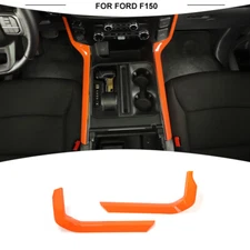 2xGear Shift Speed transmission Side Panel Trim Cover For Ford F150 2021+ Orange