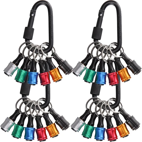 1/4" Hex Shank Quick Release Keychain Screwdriver Drill Bit Holder Bit Set Lots - Picture 13 of 16