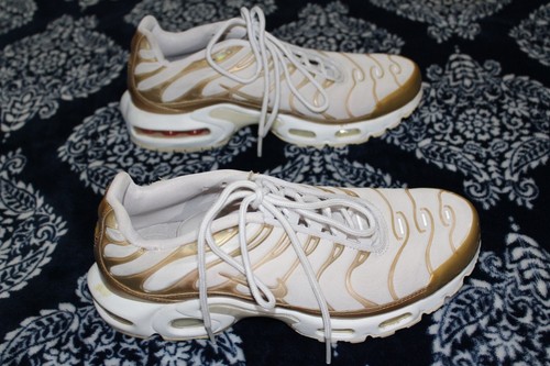 Nike Air Max Plus Premium TN Women's 9 Ivory Gold 848891-101 Tuned Air Rare - Picture 5 of 10