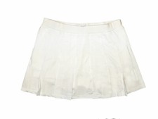 BOAST Women's White/White Leaf Pleated Court Tennis Skirt Sz M 88 NEW