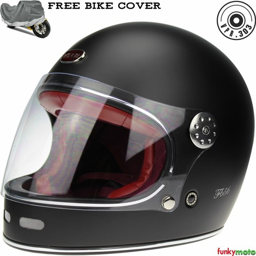 VIPER F656 MOTO INTEGRALE CASCHI LANA DI VETRO VINTAGE CLASSIC ECE NERO  OPACO | eBay