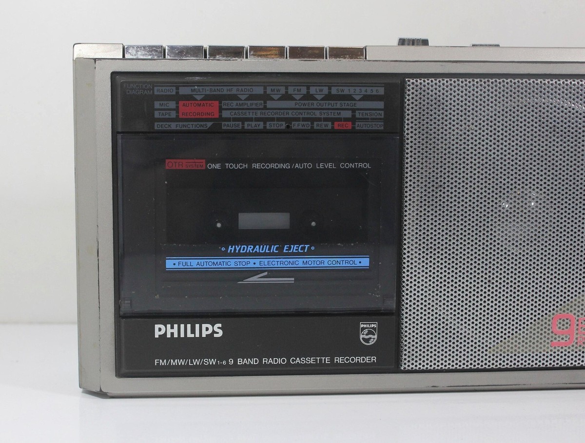Vintage 80's Philips D 7456 Cassette Player 9 Band Radio | eBay