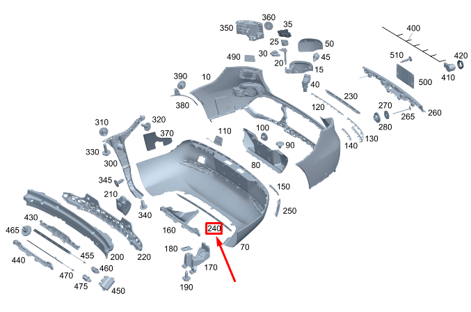 Neu MERCEDES-BENZ EQC hintere untere Stoßstangenabdeckung A2938857601 Original