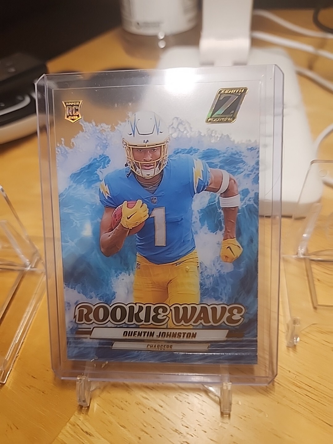 2023 PANINI ZENITH ROOKIE WAVE QUENTIN JOHNSTON SSP CASE HIT #18 MINT CHARGERS