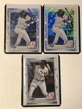 2020 Bowman Chrome Estevan Florial 1st Prospect Lot x2 Mojo 1st x1 Base Yankees