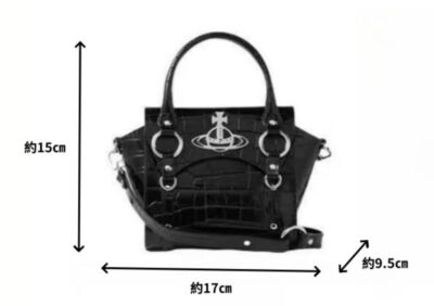 Vivienne Westwood BETTY Croco Womens Black Mini Shoulder Bag