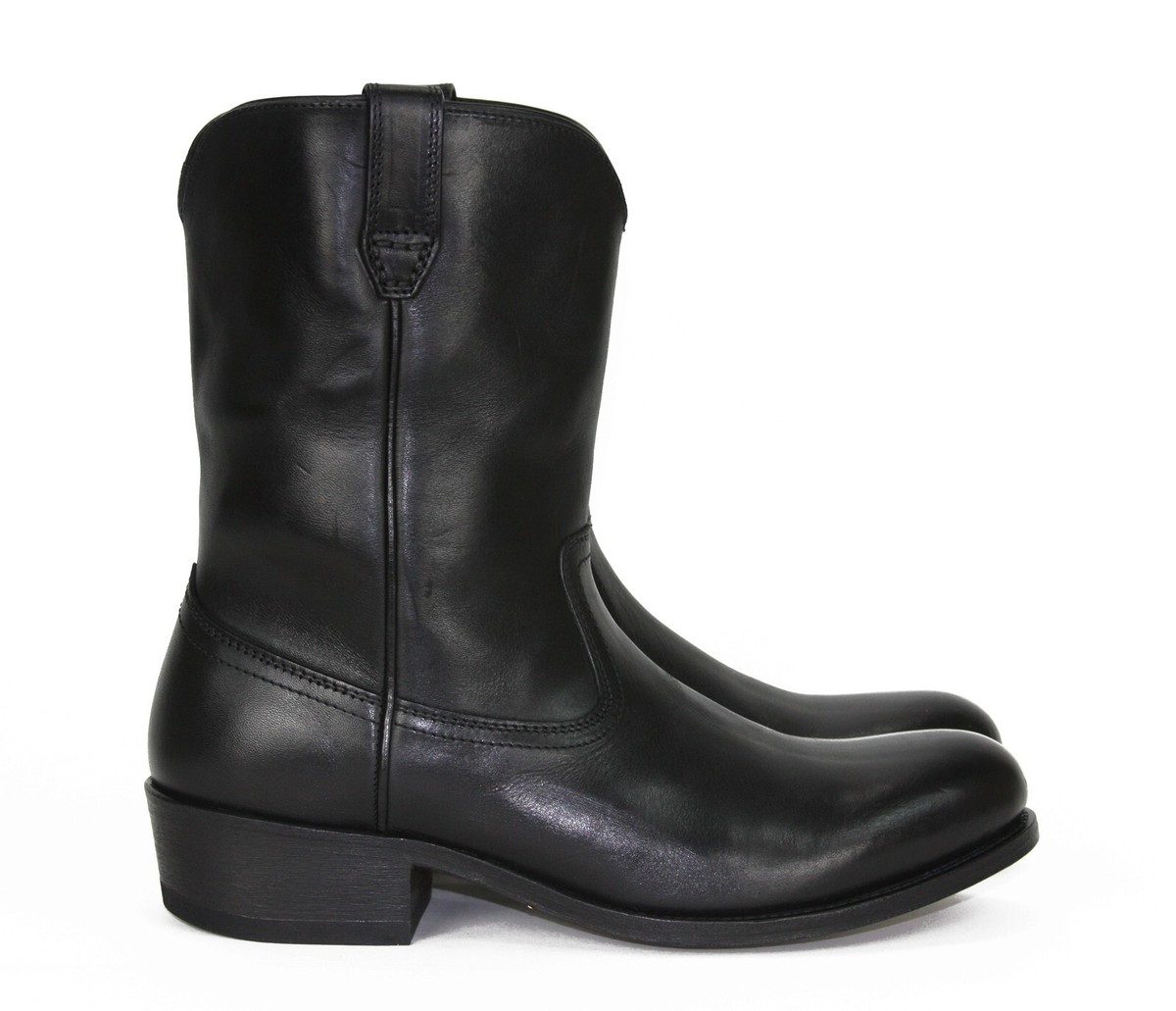 New Tom Ford Men's Black Leather Western Cowboy Boots size 8 | eBay