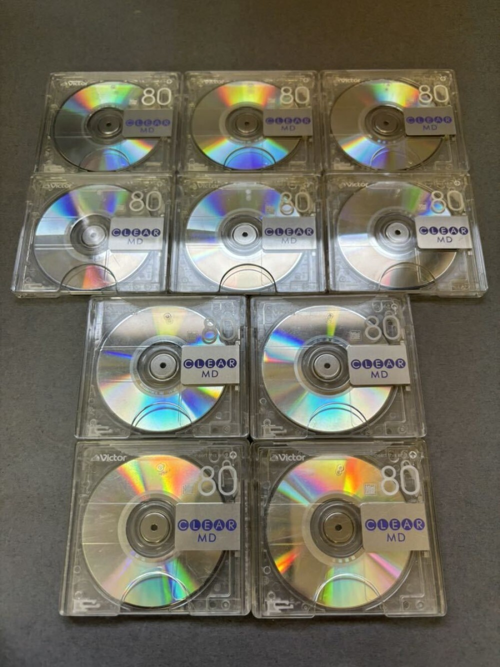 MD minidisc lot of 10 factory reset Victor CLEAR 80min c1210 eBay