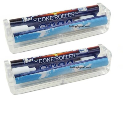 TWO Elements Rolling Papers CONE Roller Machine King Size 110mm w/instructions