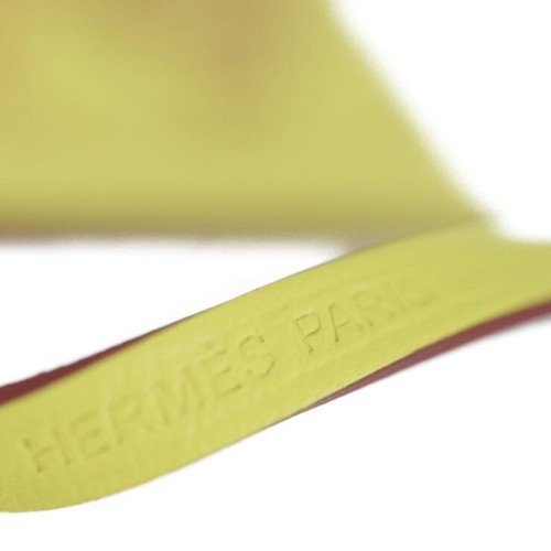 UNUSED HERMES Carre Nano strap Bag Charm VeauSwift yellow Japan Rare