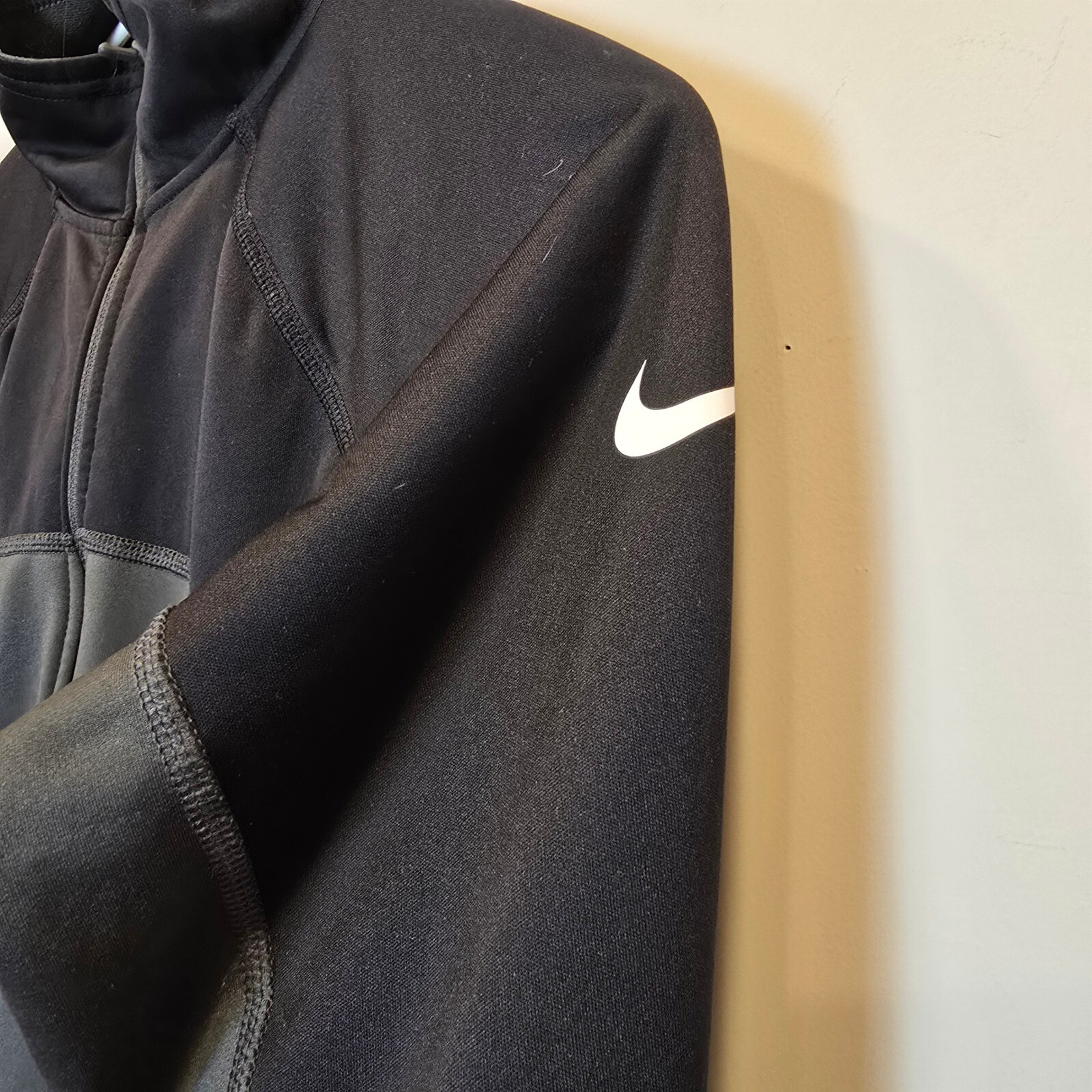 Nike Pullover DriFit Hyperwarm Half Zip Gray Blac… - image 2
