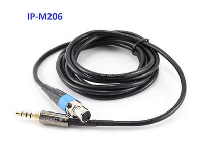 6ft 3.5mm TRRS 4-Pole Plug to Mini XLR Jack Hi End/Powered Mic to iPhone Adapter