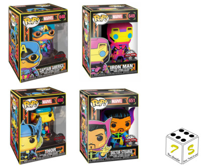 Funko Pop Marvel Helden I Glow in the Dark - Black Light I Special Edition I Neu