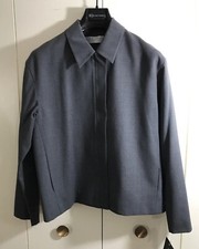 Valerie Stevens Collection Women s Gray Wool Zip Front Blazer Jacket Size 4