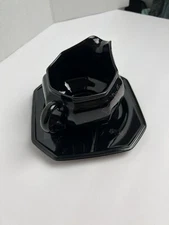 Mikasa Continental Ebony Fleur  Gravy boat & underplate black floral purple serv