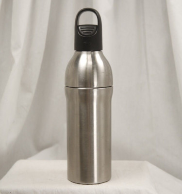 OXO push top insulated bottle, 17 oz, sliver, easy fill and clean