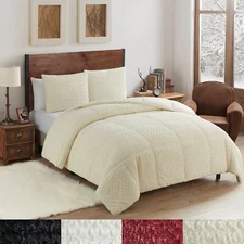 Sweet Home Collection Mika Faux Fur Animal Comforter Set