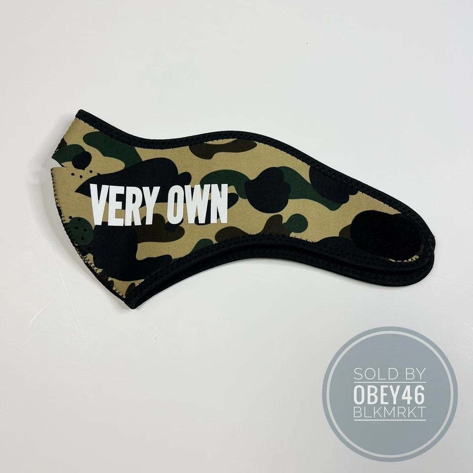 BAPE A Bathing Ape x OVO October's Very Own Neoprene ABC Camo Green  Mask - Image 4 of 4