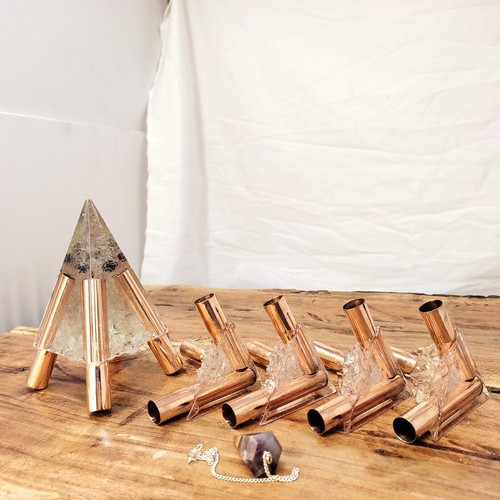Artisan-Crafted Copper Orgonite NubianPyramid Connector Kit-Only - Picture 4 of 14