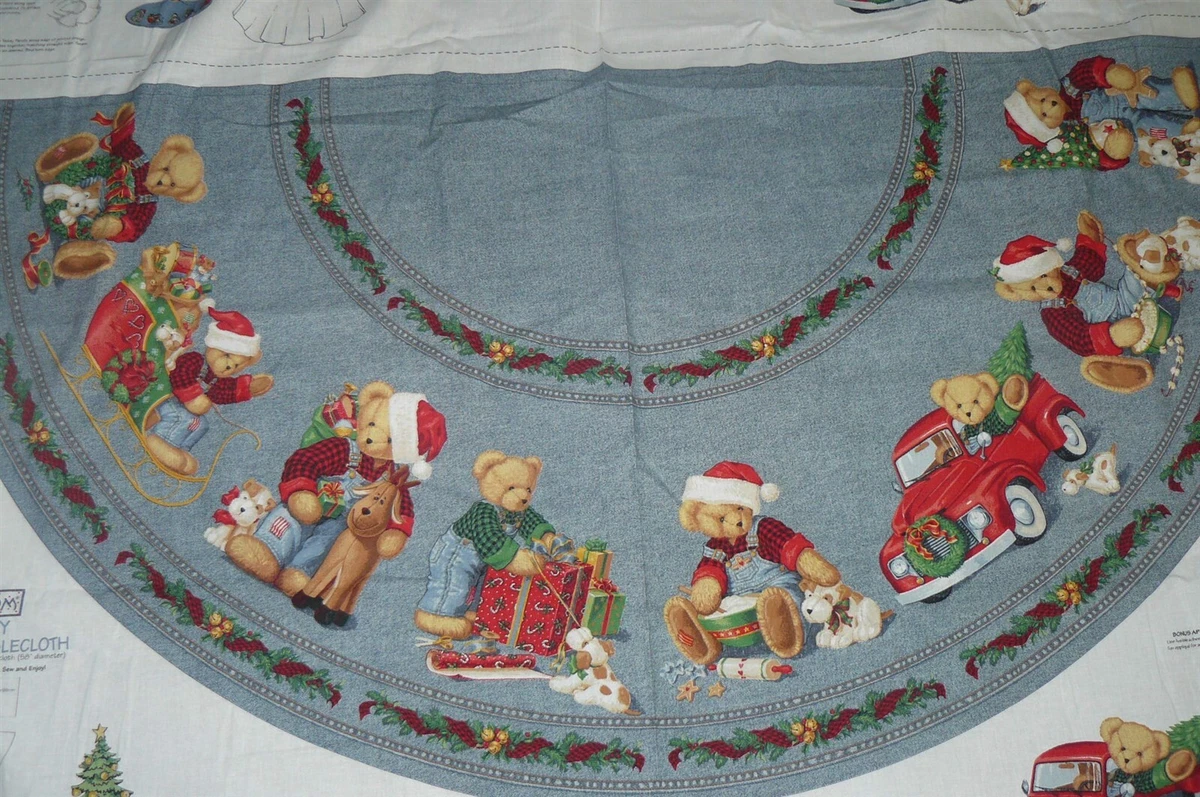 Blue jean top christmas tree skirt