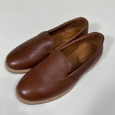 Patina Portland Leather Rounded Loafer Cognac Women's US 6.5 Slip On Round Toe