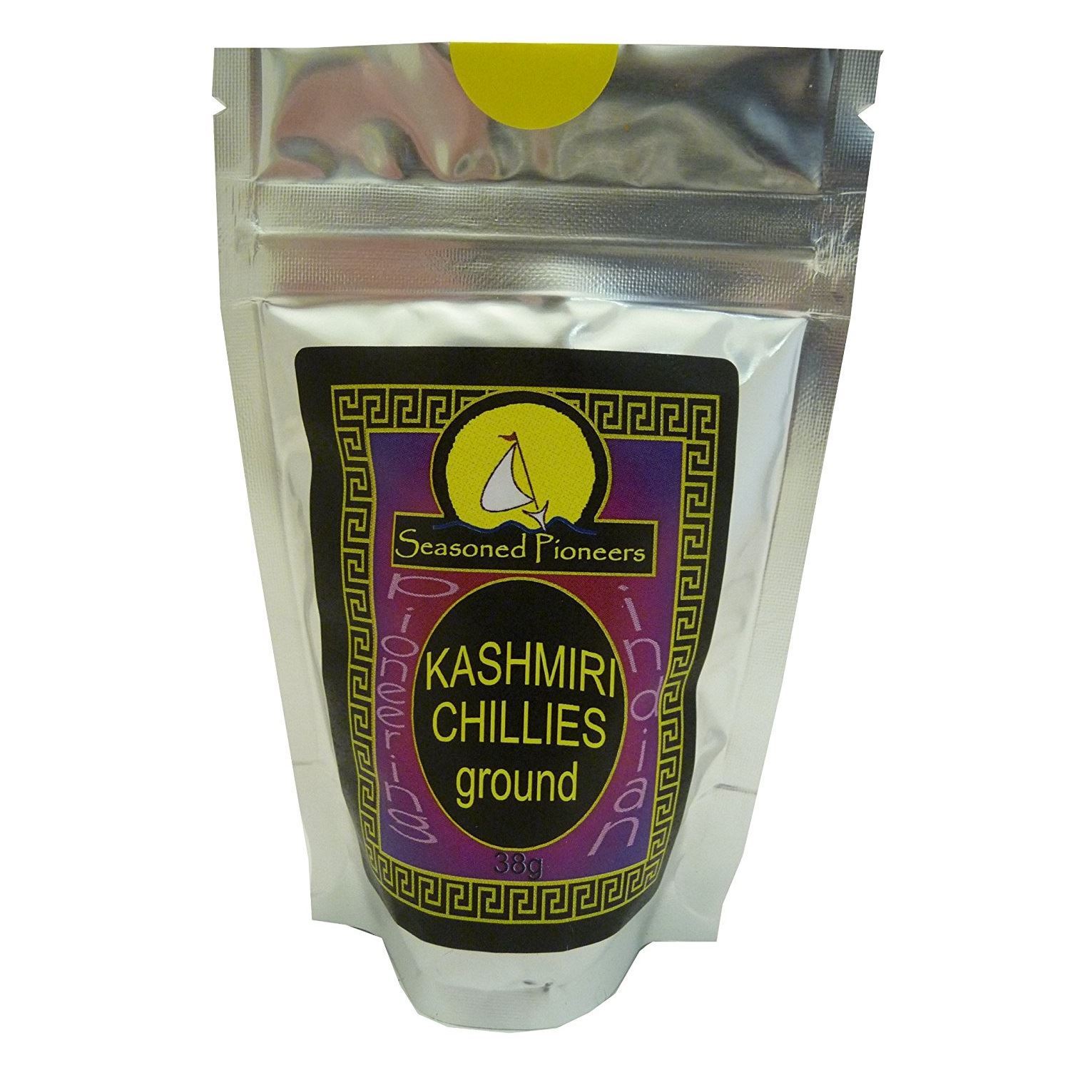 Seasoned Pioneers Ground Kashmiri Chillies Seasoning Spice 38g Resealable Packe