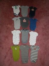 Huge Lot Baby Boy Bodysuits Size Newborn Carters