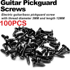 100PCS Black Pickguard Mounting Screws for Strat Tele Guitar Bass