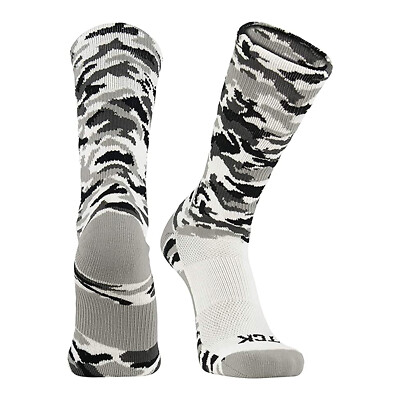 TCK Sports Woodland Camo Crew Socks