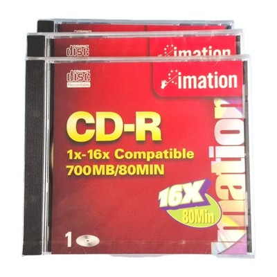 5 BRAND NEW Imation CD-R ~ 700MB ~ 80min ~ 1x-16x ~ Recordable, All Sealed 