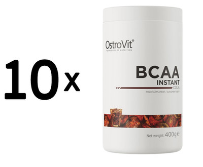 10 x OstroVit BCAA Instant, Cola - 400g (32,50 EUR/kg)