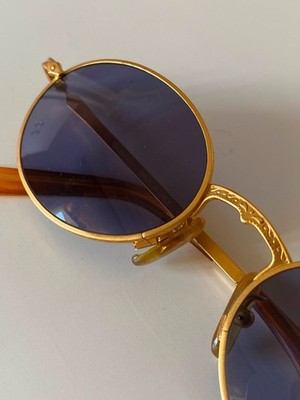 Vintage Burberrys by Safilo B8772/S 033 Gold Oval Sunglasses NOS Made in Italy