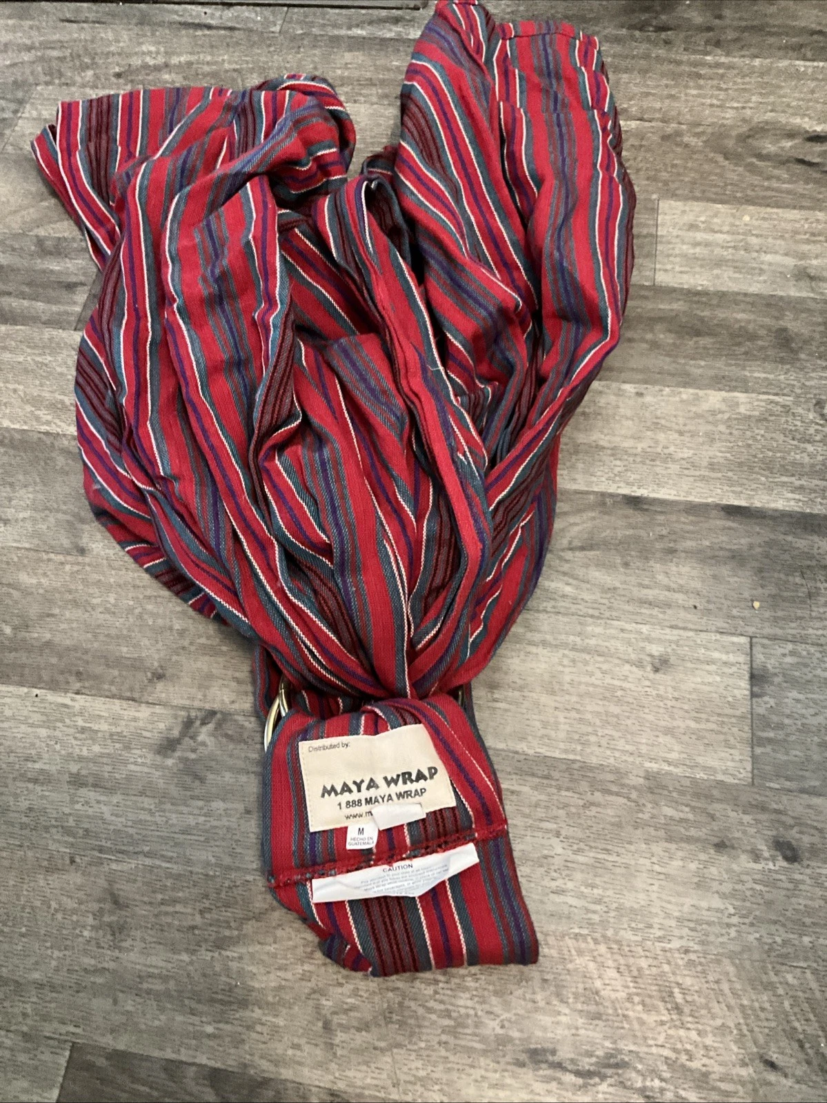 Maya Wrap Ring Sling Carrier Quetzal Cotton Colorful Rainbow Stripe Guatemala