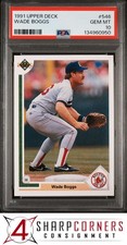 1991 UPPER DECK #546 WADE BOGGS RED SOX HOF PSA 10