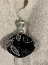 Katherine's Collection Black  Silver Ornaments
