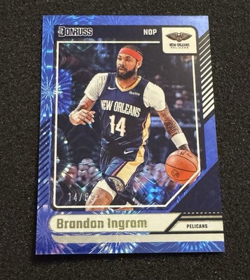 BRANDON INGRAM 2024-25 Panini Donruss BLUE FIREWORKS #14/85 Jersey # 1/1 RARE