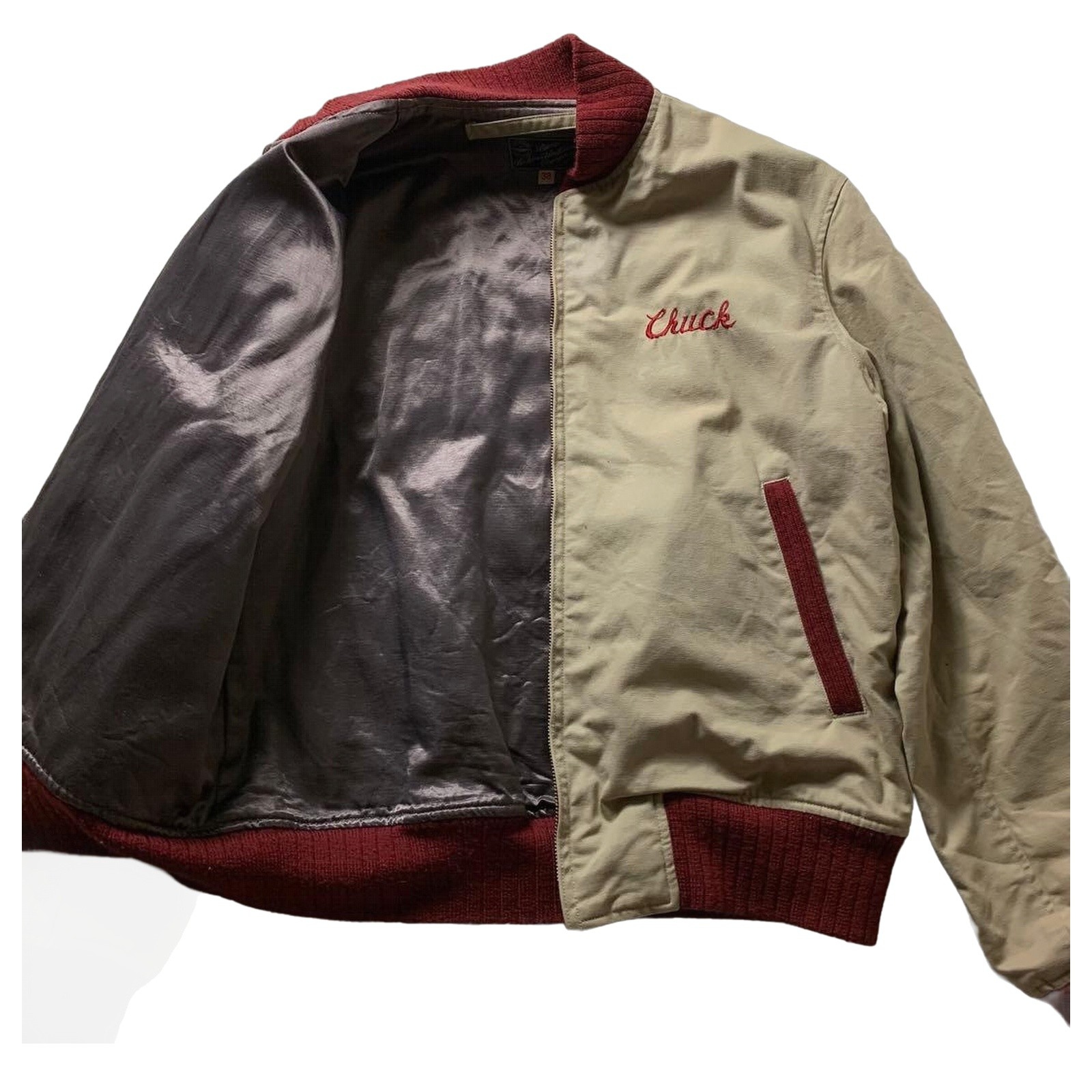 Buzz Rickson’s Military Jacket Red Rib Patch Embr… - image 1