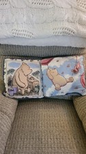 Vintage Disney Winnie The Pooh Tapestry Throw Pillow Set Honey Pot Balloon Decor