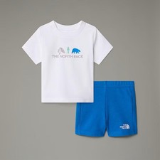 TNF BABY COTTON SUM SET - WHITE/CELESTIAL - NF0A8BA3TL41