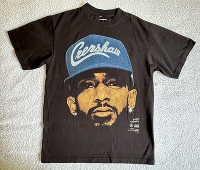 Game Changer Nipsey Hussle Big Face T-Shirt, Black, Large, Crenshaw
