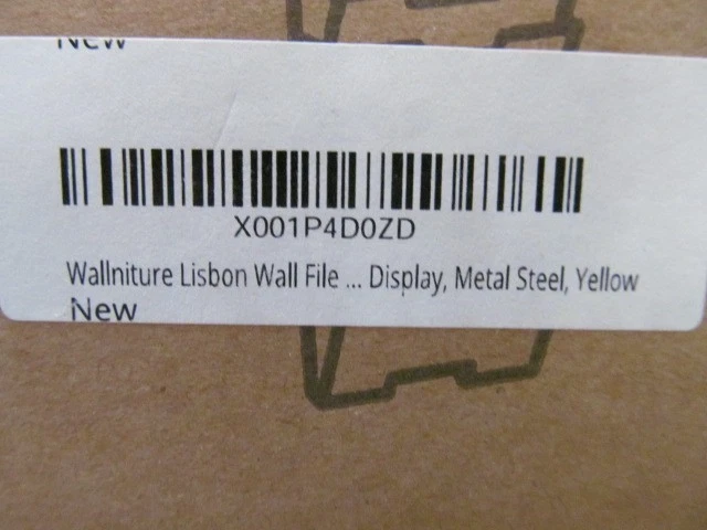 Yellow Lisbon Wall Mount Steel File Holder 10 Section With Mounting Hardware. - Image 3 of 3