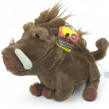 Disney Lion King Pumbaa Talking Plush 8  Stuffed Animal WORKING Sound w/ Hang Ta